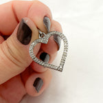 Load image into Gallery viewer, DP080. Diamond Sterling Silver Heart Pendant