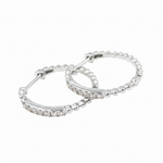 Load image into Gallery viewer, EHC56711. 14K Solid Gold Diamond Hoop Earrings
