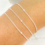Load image into Gallery viewer, 925 Sterling Silver Satellite Curb & Diamond Cut Marina Link Chains