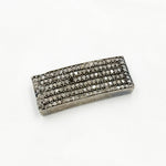 Load image into Gallery viewer, DC953. Diamond Sterling Silver Curved Long Rectangle Connector