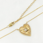 Load image into Gallery viewer, NFE71508. 14K Solid Gold Diamond Heart Necklace