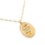 Load image into Gallery viewer, 14k Solid Gold Diamond and Ruby Oval Snake Necklaces
