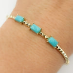 Load image into Gallery viewer, CB96494. 14K Solid Gold Gemstone Bangle