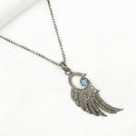 Load image into Gallery viewer, Silver Wing Pendant with Gemstones