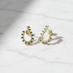 Load image into Gallery viewer, ER417883. 14k Solid Gold Diamond and Gemstone Fancy Earrings