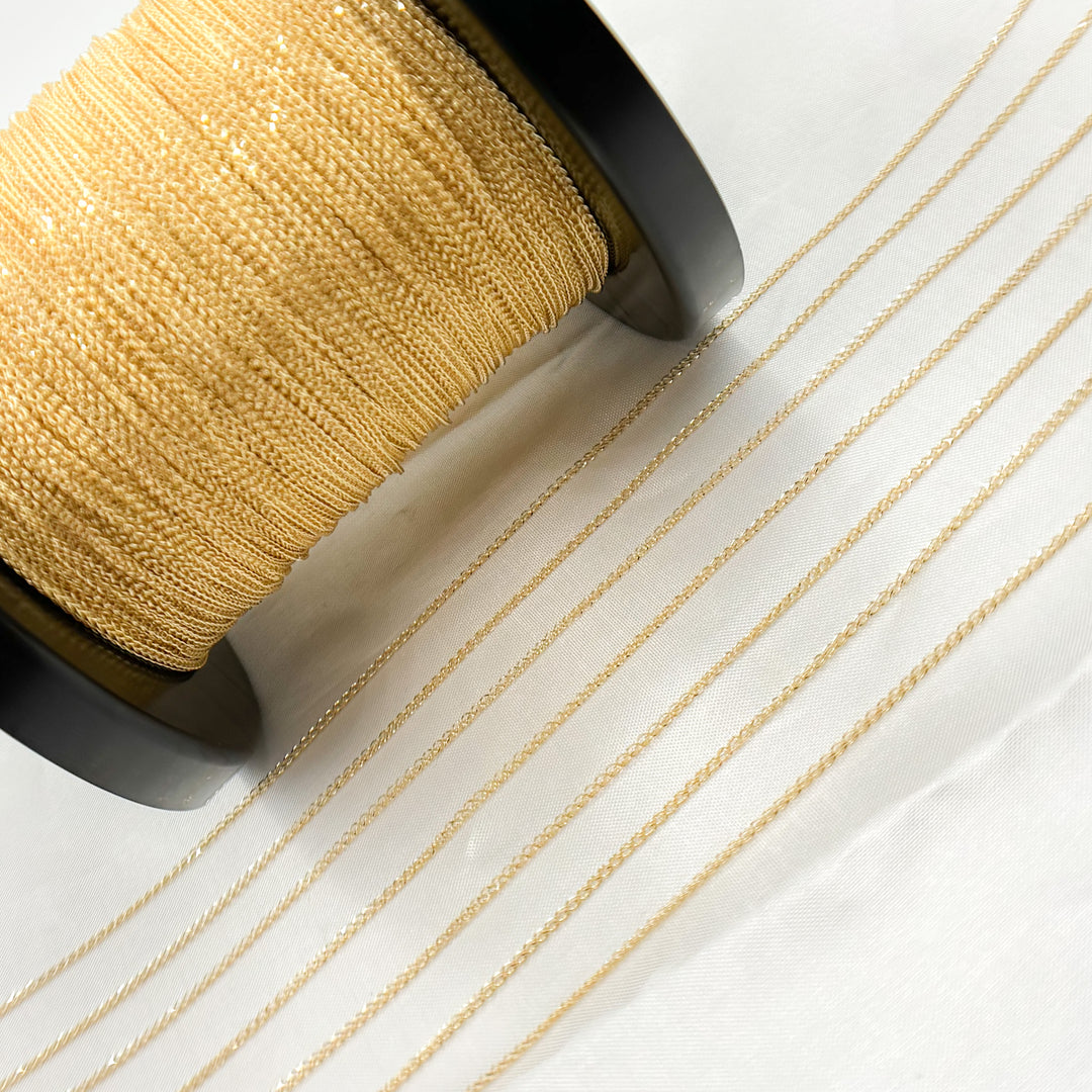 shop Now 14K Solid Gold Wheat Chain Necklace