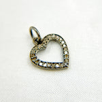 Load image into Gallery viewer, DC877. Diamond Sterling Silver Heart Charm