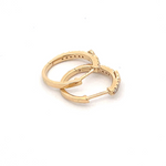 Load image into Gallery viewer, EHF56280. 14k Solid Gold Diamond Hoops