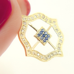 Load image into Gallery viewer, 14K Solid Gold Diamond Charm. Available in (Ruby & Blue Sapphire). GDP273