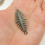 Load image into Gallery viewer, DC966. Diamond Sterling Silver Leaf Shape Connector