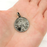 Load image into Gallery viewer, Sterling Silver Round Flower Pendant