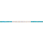 Load image into Gallery viewer, Shop 14k Solid Gold Diamond and Turquoise Tennis Bracelet
