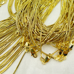 Load image into Gallery viewer, 14k Solid Yellow Gold Snake Necklace