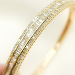 Load image into Gallery viewer, KG88. 14K Solid Gold Diamonds Bangle
