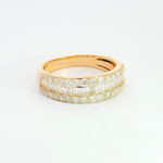 Load image into Gallery viewer, 14K Solid Gold Baguette Diamond Ring.