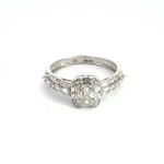 Load image into Gallery viewer, 14k Solid Gold Diamond Rectangle Baguette Ring.