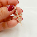 Load image into Gallery viewer, DP304. Diamond Sterling Silver Cross Pendant