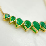 Load image into Gallery viewer, CN96120. 14K Solid Gold Diamond Drops Necklace