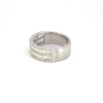 Load image into Gallery viewer, 14k Solid Gold Half Band Baguette Diamond Ring.