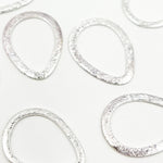 Load image into Gallery viewer, Buy White Sterling Silver Brushed Drop Connector