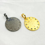 Load image into Gallery viewer, DP806. Diamond Sterling Silver Round Pendant