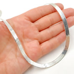 Load image into Gallery viewer, Silver 5.5mm Herringbone Necklace