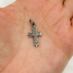 Load image into Gallery viewer, DC320. Diamond Sterling Silver Cross Pendant