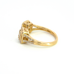 Load image into Gallery viewer, 14K Solid Gold Rectangle Diamond Baguette Ring.