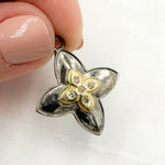 Load image into Gallery viewer, Buy Diamond Sterling Silver Flower Pendant