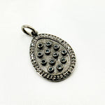 Load image into Gallery viewer, Diamond Sterling Silver Drop Pendant with Gemstone