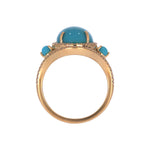 Load image into Gallery viewer, CR97319TQ11X9. 18K Solid Gold Diamond & Turquoise Ring