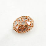 Load image into Gallery viewer, DC732. Diamond & Sterling Silver Oval Bead