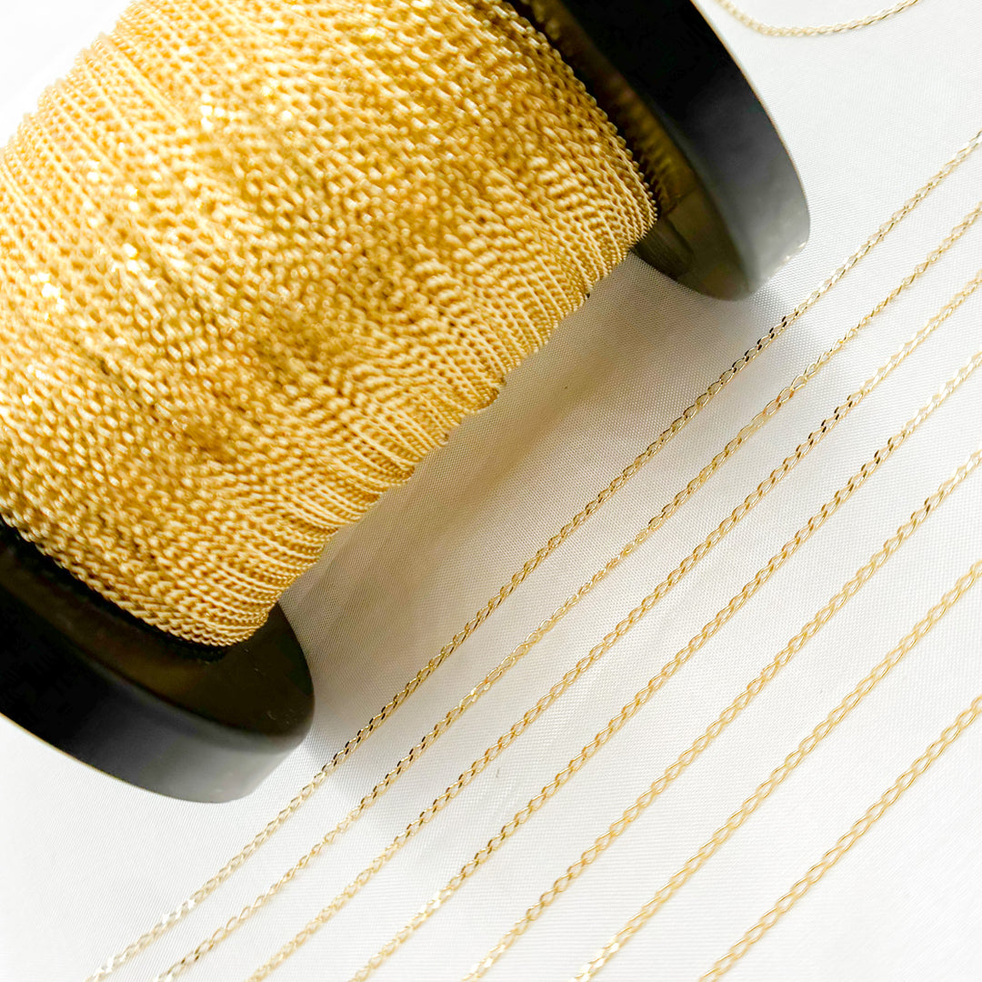 14K Solid Gold Large Curb Chain