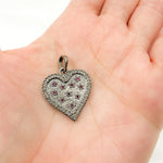 Load image into Gallery viewer, Diamond Sterling Silver Heart Pendant with Gemstone