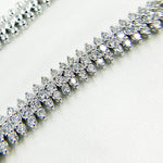 Load image into Gallery viewer, NFT70751. 14K Solid White Gold Diamond Necklace