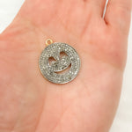Load image into Gallery viewer, DC043. Diamond Sterling Silver Emoji Pendant with Gemstone