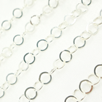 Load image into Gallery viewer, Sterling Silver Flat Round Link Chain