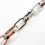 Load image into Gallery viewer, Silver Flat Oval Link Chain