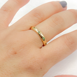 Load image into Gallery viewer, 14K Solid Gold Emerald Stars Band Ring.