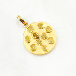 Load image into Gallery viewer, Diamond Sterling Silver Round Pendant with Gemstones