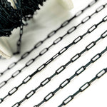 Load image into Gallery viewer, X26BRM. Sterling Silver Black Rhodium Matte Paperclip Chain