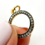 Load image into Gallery viewer, DC856. Diamond Sterling Silver Round Charm