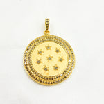 Load image into Gallery viewer, DP400. Diamond Sterling Silver Round Stars Pendant