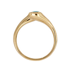 Load image into Gallery viewer, RFE18105TQ. 14k Solid Gold Turquoise and Diamond Drops Ring
