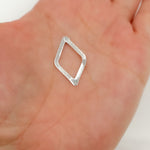 Load image into Gallery viewer, White Sterling Silver Brushed Diamond Connector