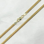 Load image into Gallery viewer, 14K Solid Yellow Gold Flat Curb Necklace