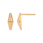 Load image into Gallery viewer, DHE00179. 14K Solid Gold Diamond Rhombus Earrings