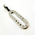 Load image into Gallery viewer, DP317. Diamond Sterling Silver Oval Pendant