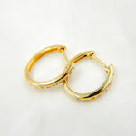 Load image into Gallery viewer, EHC56536. 14K Solid Gold Diamond Oval Hoops