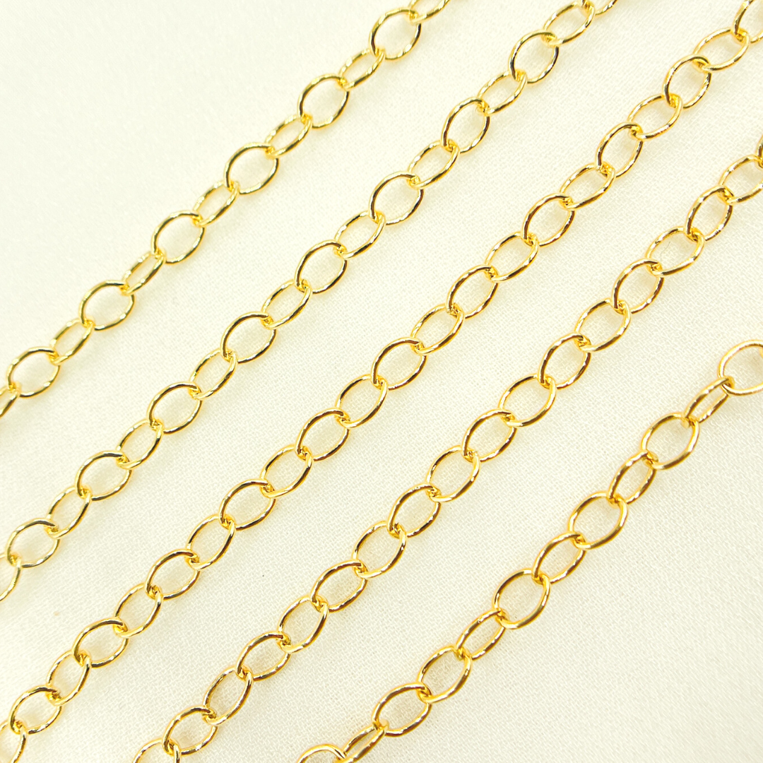 2905GF. 14k Gold Filled Oval Cable Link Chain.